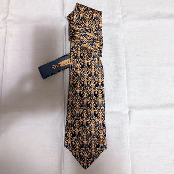 ANDRE CLAUDE CANOVA SILK TIE HAND-MADE IN FRANCE - Picture 1 of 1